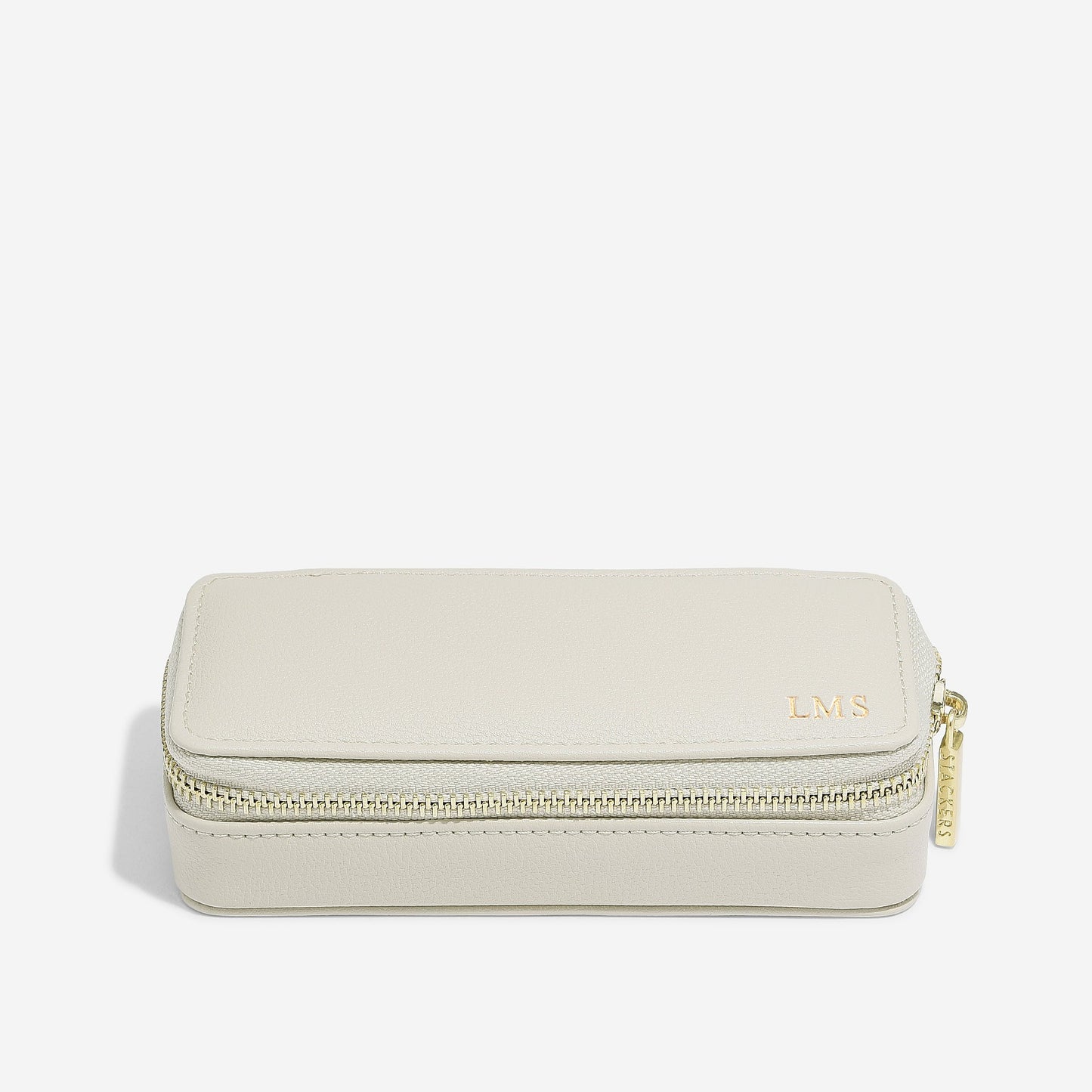Oatmeal Medium Zipped Travel Jewellery Box
